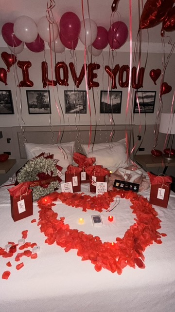 Elegant event space with gold and cream decor